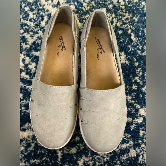 Easy Street Gray Flats Slip-On Loafers - Picture 1 of 8